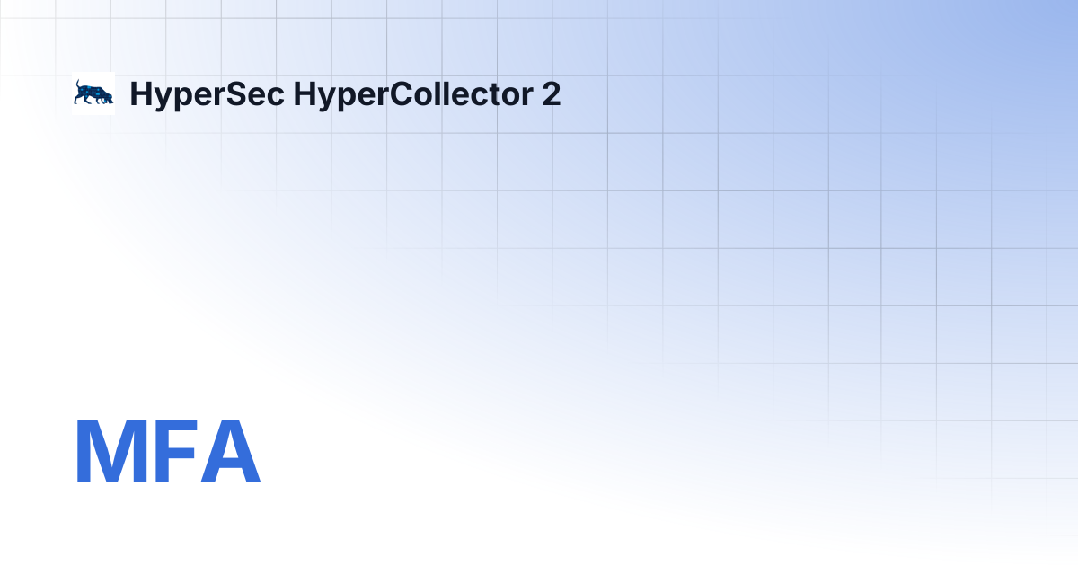 Mfa hypersec hypercollector 2